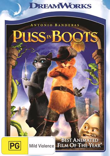 Glen Innes NSW, Puss In Boots, Movie, Action/Adventure, DVD