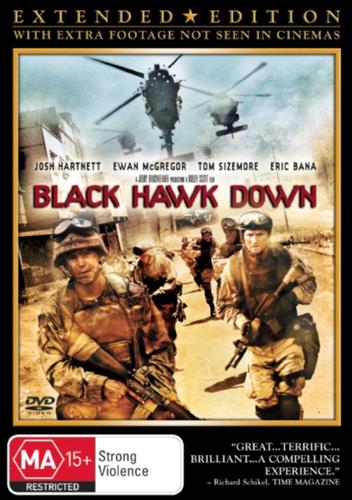 Glen Innes NSW, Black Hawk Down, Movie, War, DVD