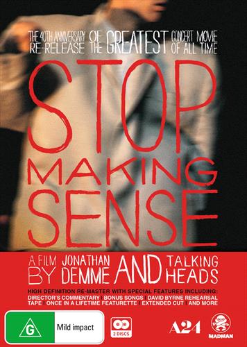 Glen Innes NSW, Stop Making Sense, Movie, Special Interest, DVD