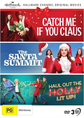 Glen Innes NSW, Hallmark Christmas - Catch Me If You Claus / Santa Summit, The / Haul Out The Holly - Lit Up, Movie, Children & Family, DVD