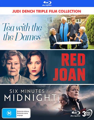 Glen Innes NSW, Judi Dench - Tea With The Dames / Red Joan / Six Minutes To Midnight, Movie, Drama, Blu Ray