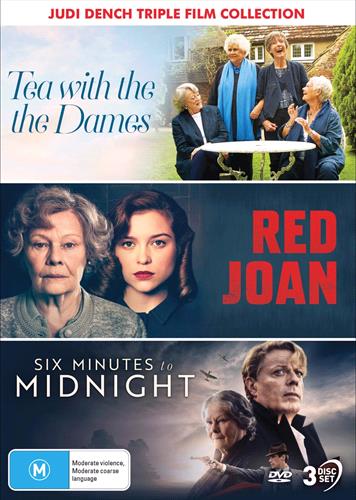 Glen Innes NSW, Judi Dench - Tea With The Dames / Red Joan / Six Minutes To Midnight, Movie, Drama, DVD