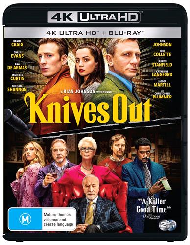 Glen Innes NSW, Knives Out, Movie, Drama, Blu Ray