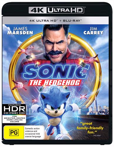 Glen Innes NSW, Sonic The Hedgehog, Movie, Action/Adventure, Blu Ray