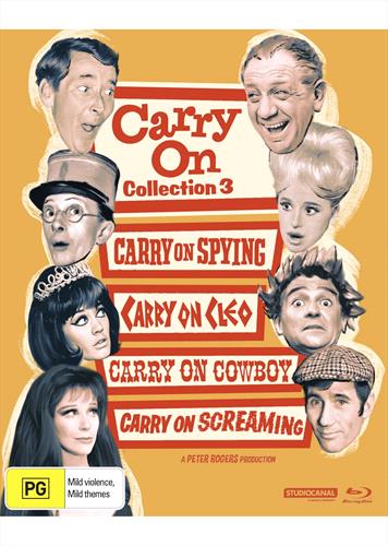 Glen Innes NSW, Carry On - Carry On Spying / Carry On Cleo / Carry On Cowboy / Carry On Screaming!, Movie, Comedy, Blu Ray