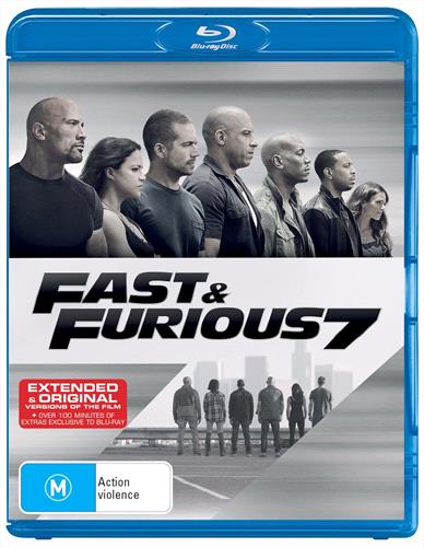 Glen Innes NSW, Fast & Furious 7, Movie, Action/Adventure, Blu Ray